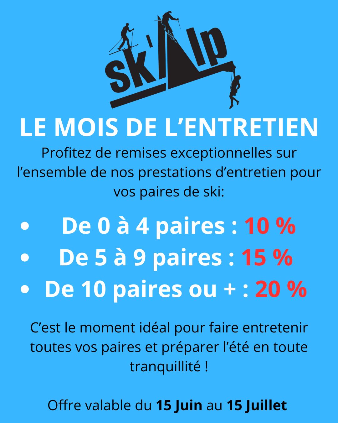 LE MOIS DE L'ENTRETIEN